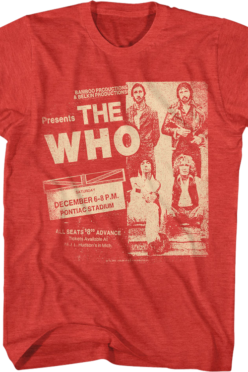 Pontiac Stadium Concert The Who T-Shirtmain product image