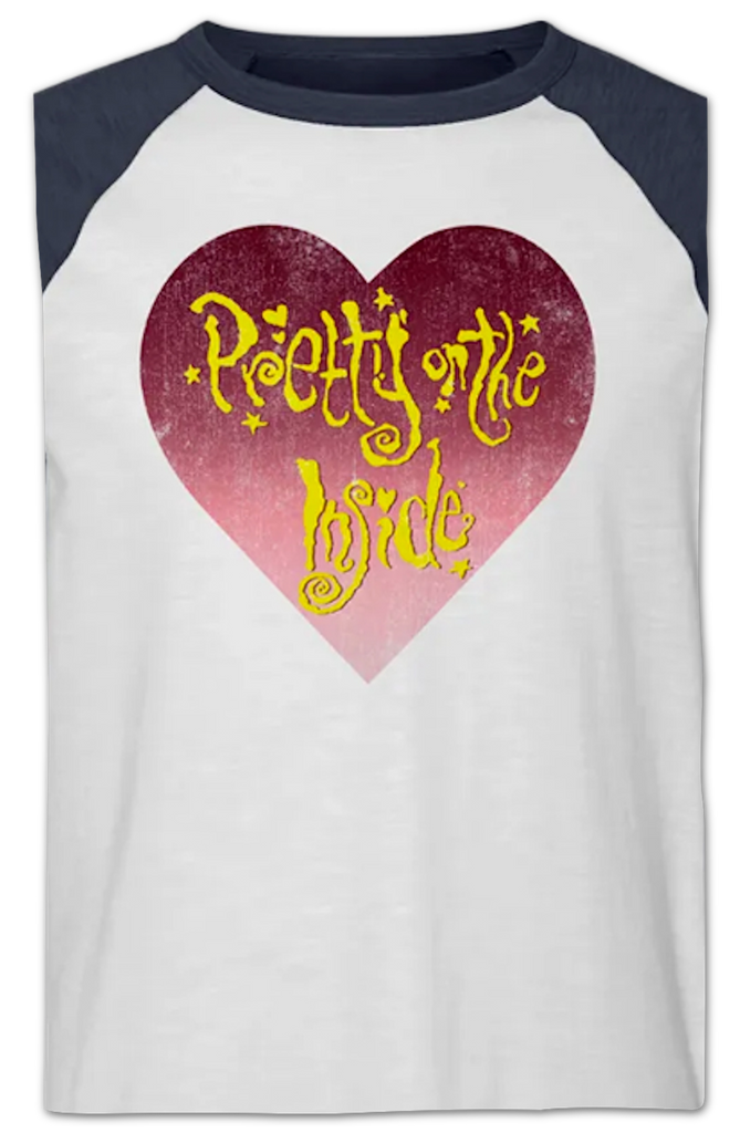 Pretty On The Inside Hole Raglan Baseball Shirt