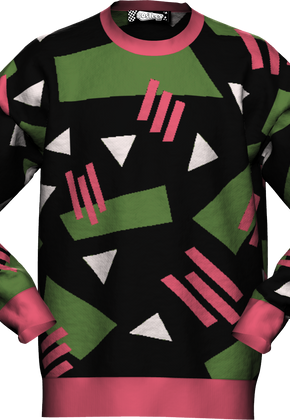 Retro 80s Shapes Knitted Sweater