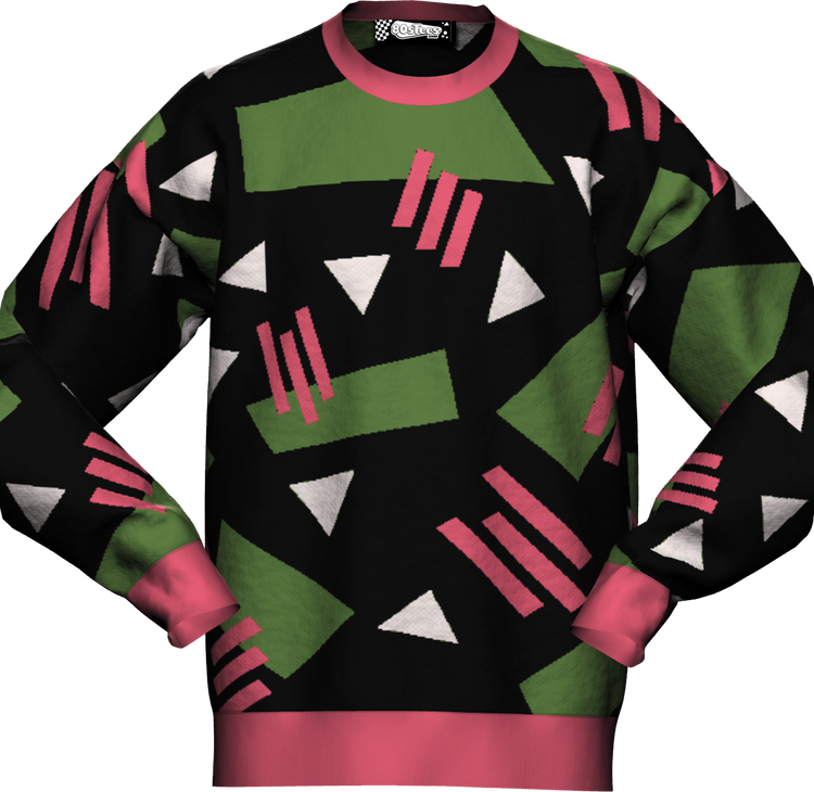 Retro 80s Shapes Knitted Sweatermain product image