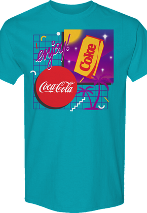 Retro Gridlines Enjoy Coca-Cola T-Shirt