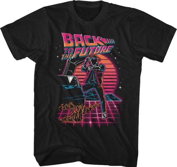 Retro Neon Back To The Future T-Shirt