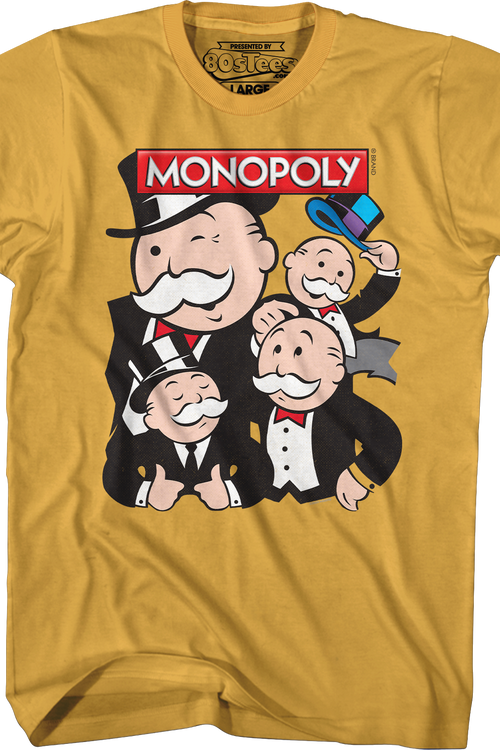 Unofficial Rich Uncle Pennybags Collage Monopoly T-Shirtmain product image