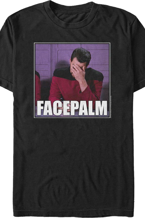 Riker Facepalm Star Trek The Next Generation T-Shirtmain product image