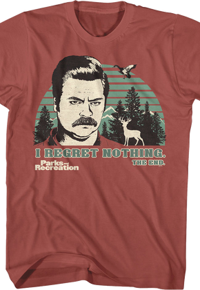 Ron Swanson I Regret Nothing Parks And Recreation T-Shirt