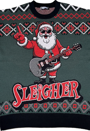 Santa Claus Sleigher Knitted Christmas Sweater