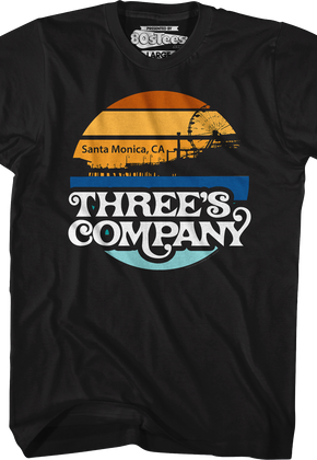 Santa Monica Sunset Three's Company T-Shirt