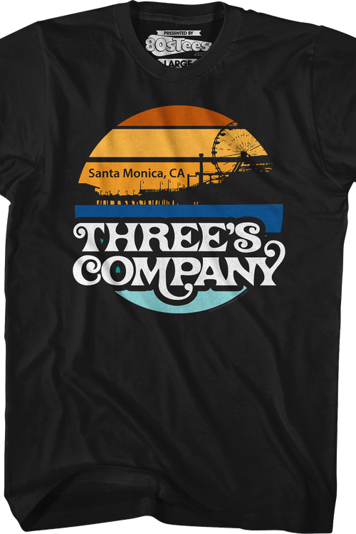 Santa Monica Sunset Three's Company T-Shirtmain product image