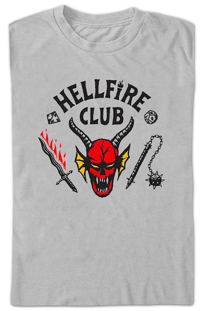 Silver Hellfire Club Stranger Things T-Shirt