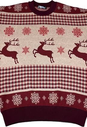 Snowflakes & Reindeer Knitted Christmas Sweater