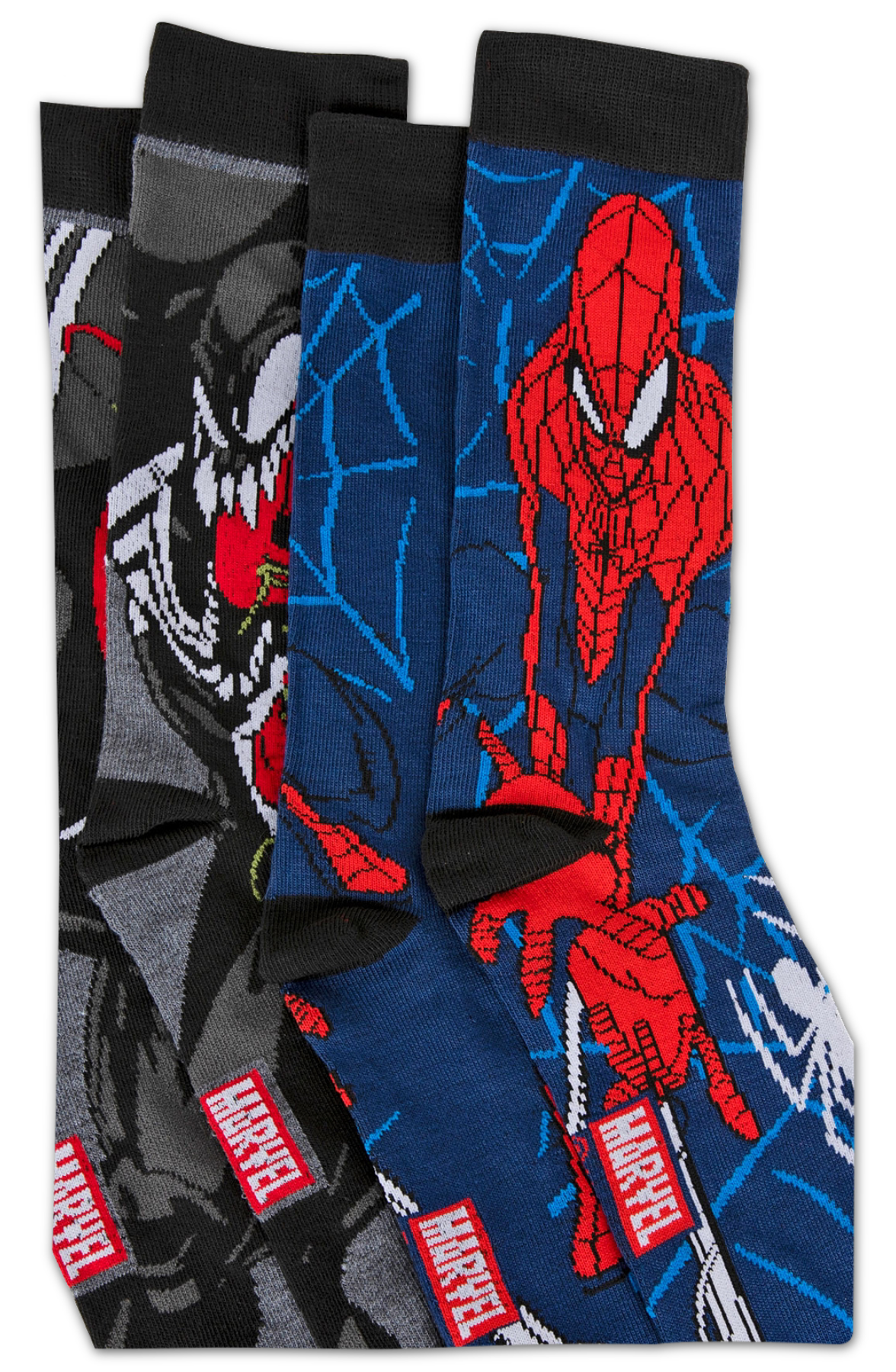 Spider-Man and Venom 2-Pack Marvel Comics Socks