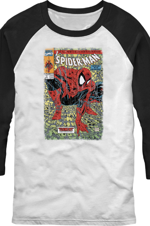 Spider-Man Torment Comic Cover Raglan Baseball Shirtmain product image