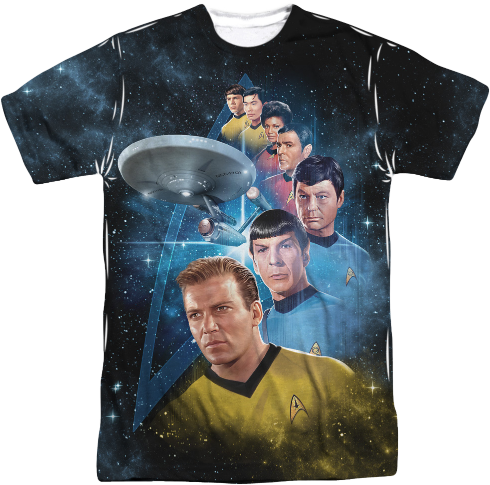 Star Trek Sublimation Shirt: Star Trek Mens T-shirt