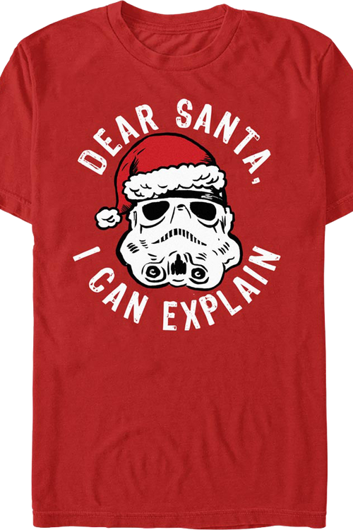 Stormtrooper Dear Santa, I Can Explain Star Wars T-Shirtmain product image