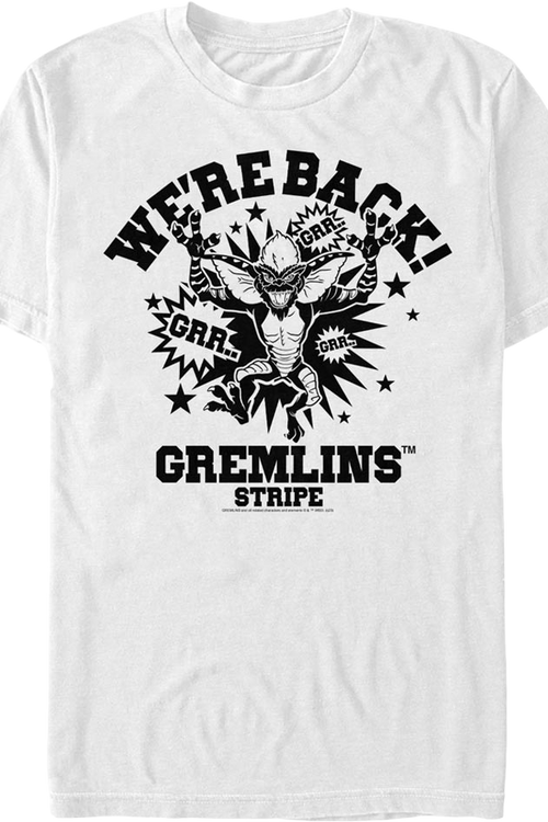 Stripe We're Back Gremlins T-Shirtmain product image