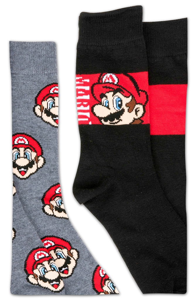 Super Mario Bros. 2-Pack Nintendo Socks