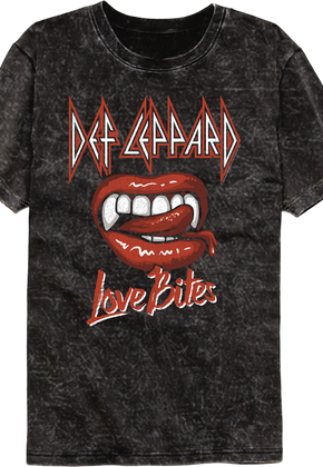 Teeth Love Bites Def Leppard Mineral Wash T-Shirt