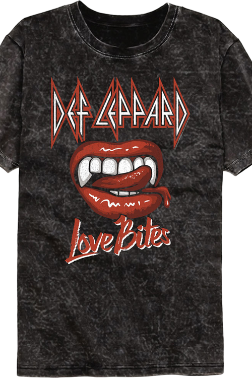 Teeth Love Bites Def Leppard Mineral Wash T-Shirtmain product image