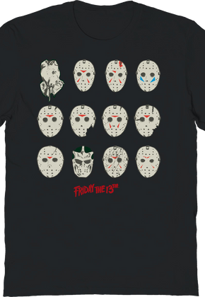 The Masks Of Jason Voorhees Friday The 13th T-Shirt