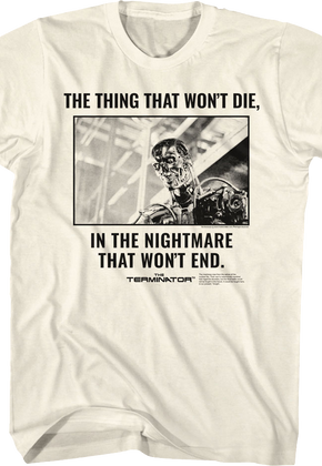 The Nightmare That Won't End Terminator T-Shirt