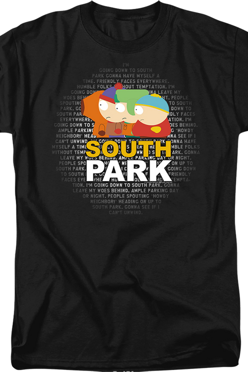 Theme Song Lyrics South Park T-Shirtmain product image