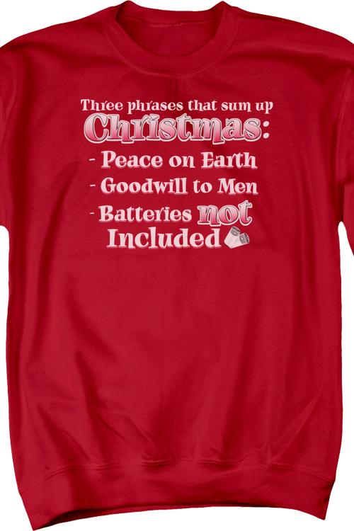 Three Phrases That Sum Up Christmas Sweatshirtmain product image