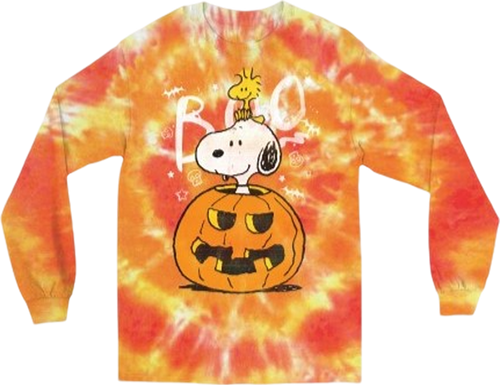 Tie Dye Snoopy & Woodstock Halloween Peanuts Long Sleeve Shirtmain product image