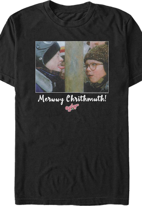 Triple Dog Dare Merwwy Chrithmuth Christmas Story T-Shirt