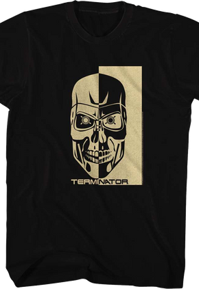 Two-Toned Endoskeleton Skull Terminator T-Shirt