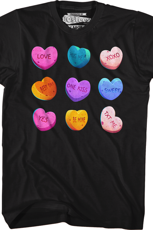 Valentine's Day Candy Hearts T-Shirtmain product image