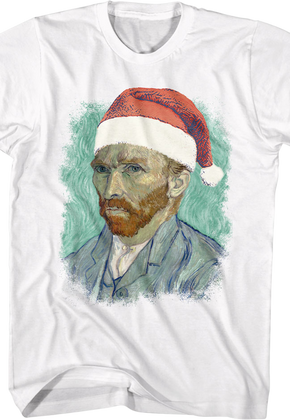 Vincent van Gogh In Santa Claus Hat Art Gallery T-Shirt