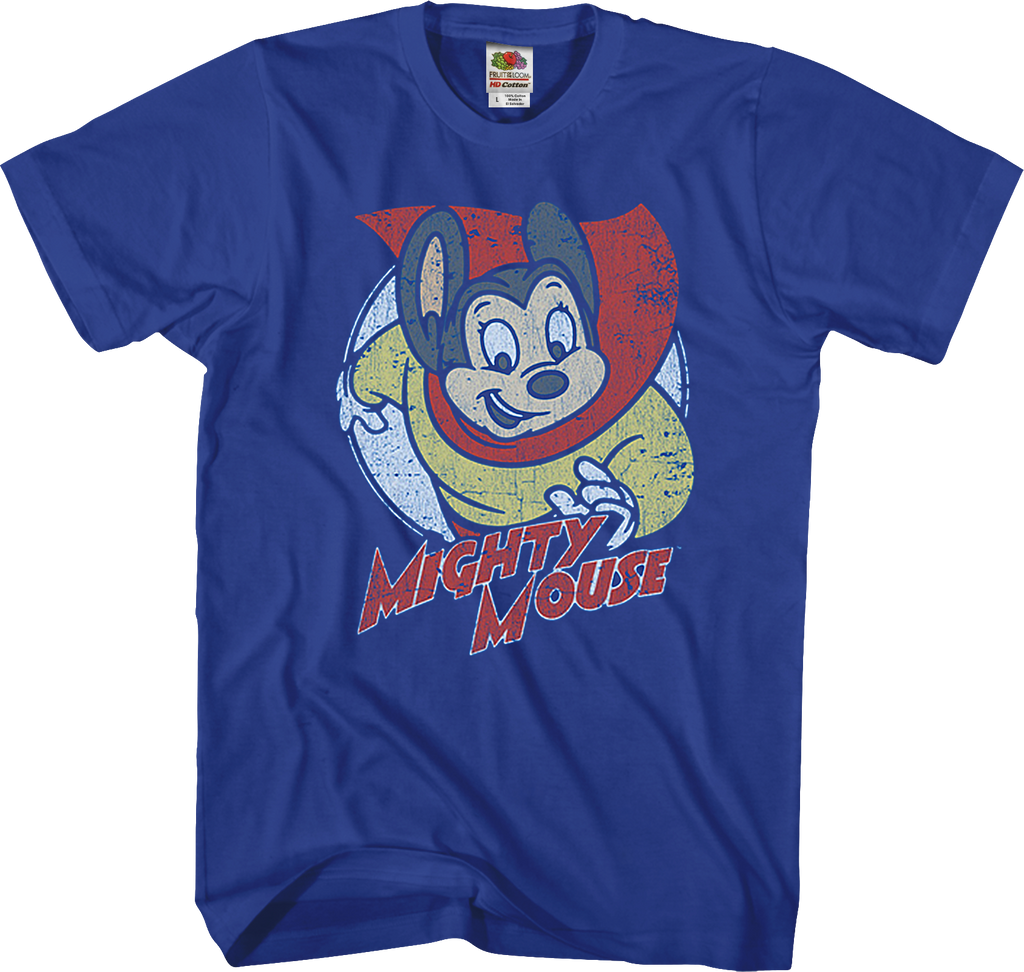 Vintage Mighty Mouse T-shirt: Mens Mighty Mouse T-shirt