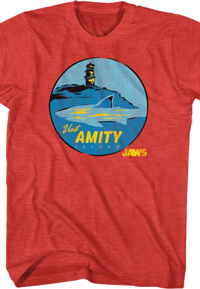 Visit Amity Island Circle Jaws T-Shirt