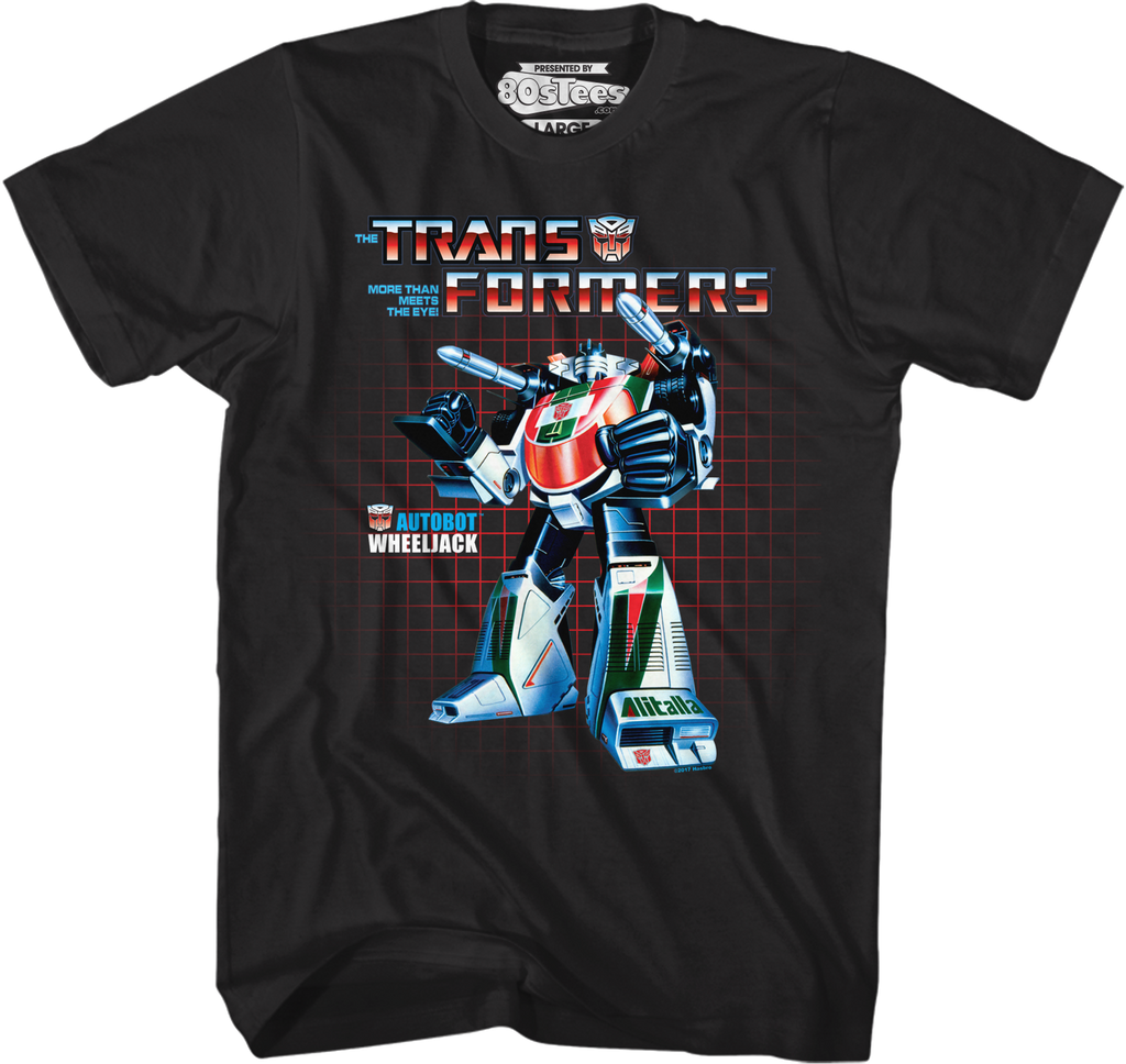 Wheeljack Box Art Transformers T-Shirt: Transformers Mens T-Shirt