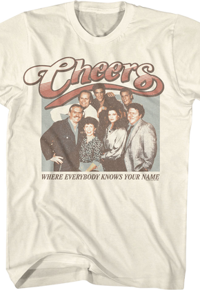 Where Everybody Knows Your Name Cast Photo Cheers T-Shirt