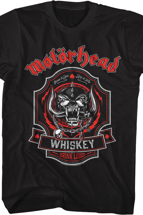 Whiskey Drink Loud Motorhead T-Shirtmain product image