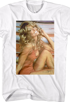 White Farrah Fawcett T-Shirt