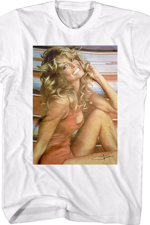 White Farrah Fawcett T-Shirtmain product image