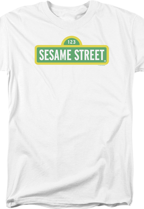 White Sign Sesame Street T-Shirt