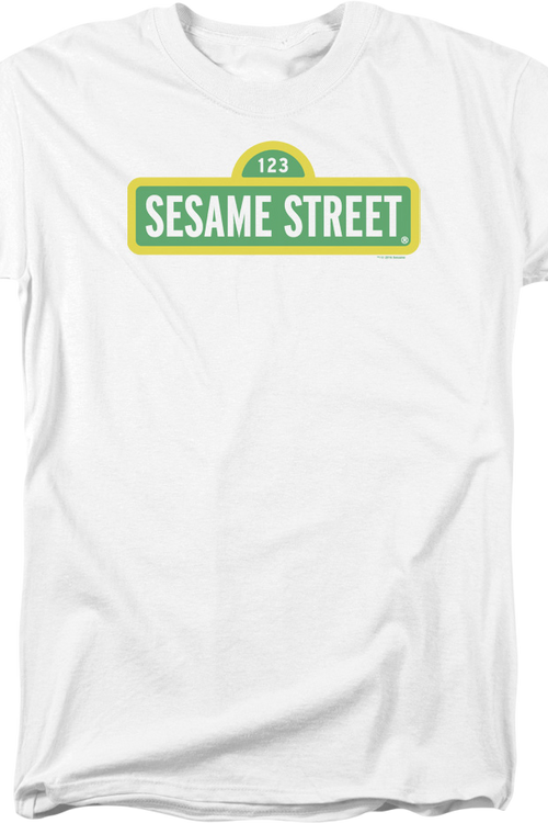 White Sign Sesame Street T-Shirtmain product image