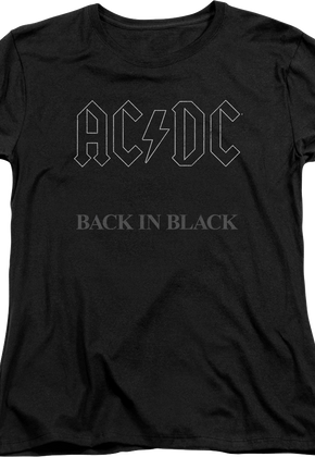 Womens ACDC Back In Black Shirt