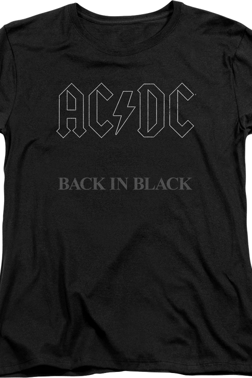 Womens ACDC Back In Black Shirtmain product image