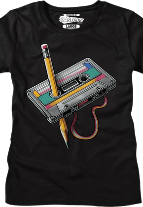 Womens Cassette Tape Rewind Shirt