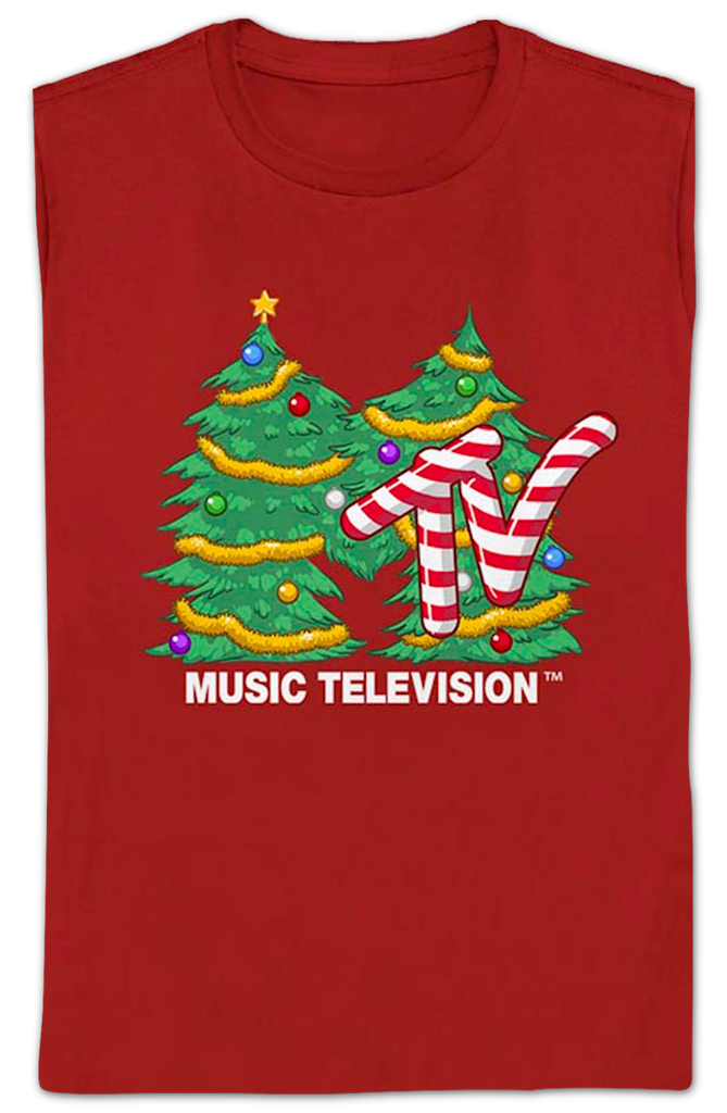 Womens Christmas Tree Logo MTV Shirt