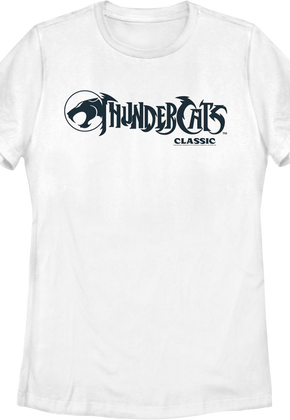 Womens White Classic Logo ThunderCats Shirt