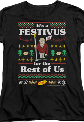 Womens Faux Ugly Festivus Sweater Seinfeld Shirt