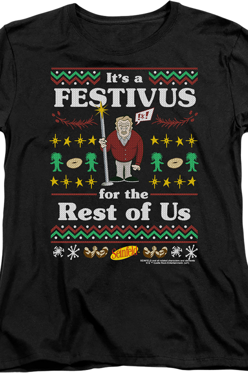 Womens Faux Ugly Festivus Sweater Seinfeld Shirtmain product image