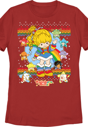 Womens Faux Ugly Sweater Rainbow Brite Shirt