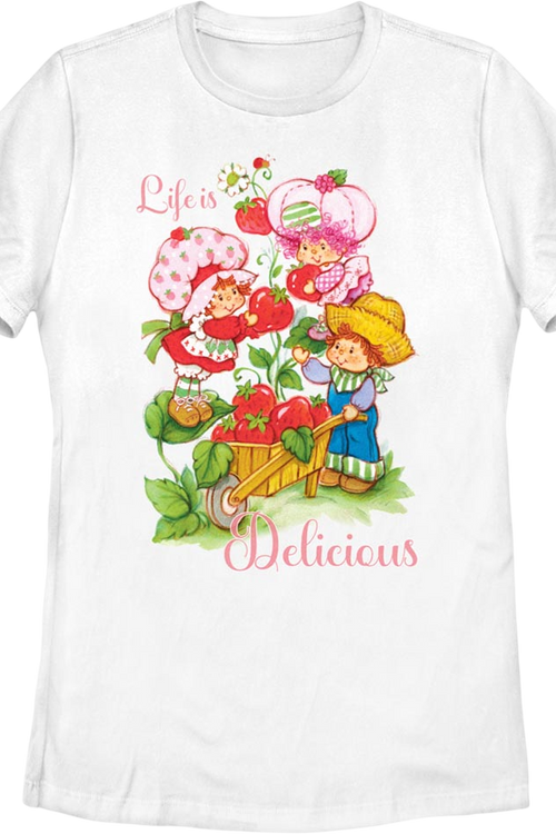 Womens Life Is Delicious Strawberry Shortcake Shirtmain product image