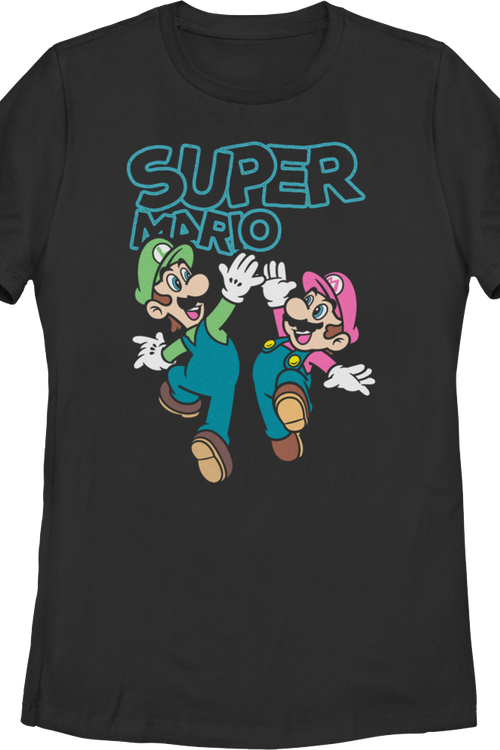 Womens Luigi & Mario High Five Super Mario Bros. Shirtmain product image